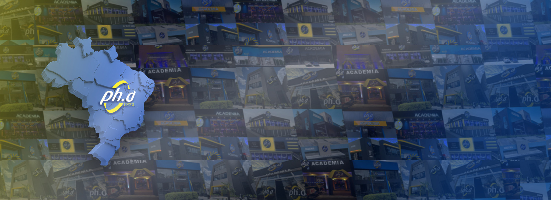 Banner Nossas Unidades Ph.D Sports - Rede Nacional